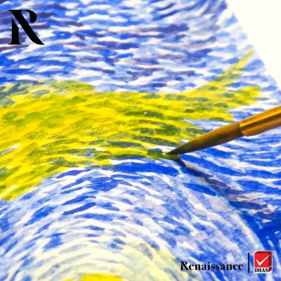 Renaissance water colour The Starry Night